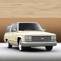 Generate an image of a Cadillac Escalade designed in the 1960s style