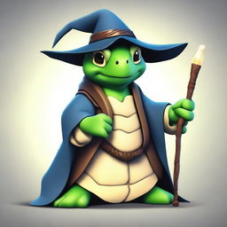 Generate an image of a humanoid turtle character