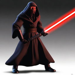 Generate an image of a Sith character that belongs to the same species as Plo Koon from the Star Wars universe, which is Kel Dor