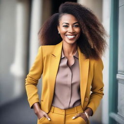 A stylish and confident woman striking a pose