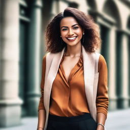 A stylish and confident woman striking a pose