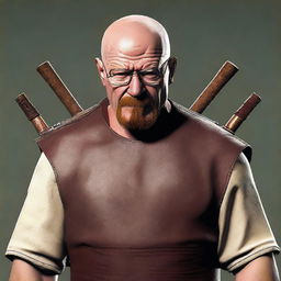 Generate an image of Walter White from Breaking Bad as a berserker viking