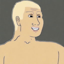 Generate an image of the meme character Chad Wojak