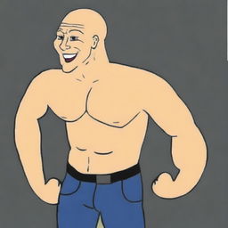 Generate an image of the meme character Chad Wojak