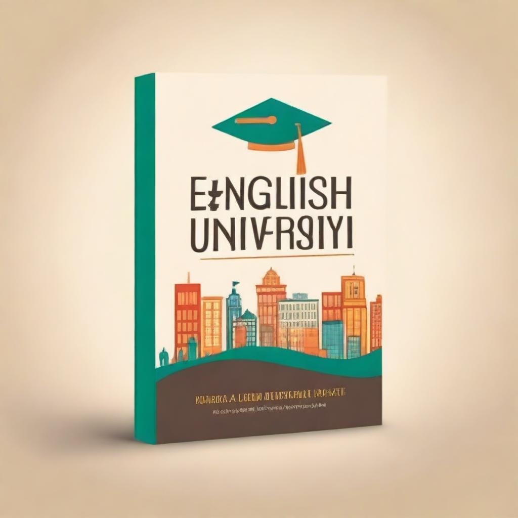 Create an image for a book cover titled 'English for University'