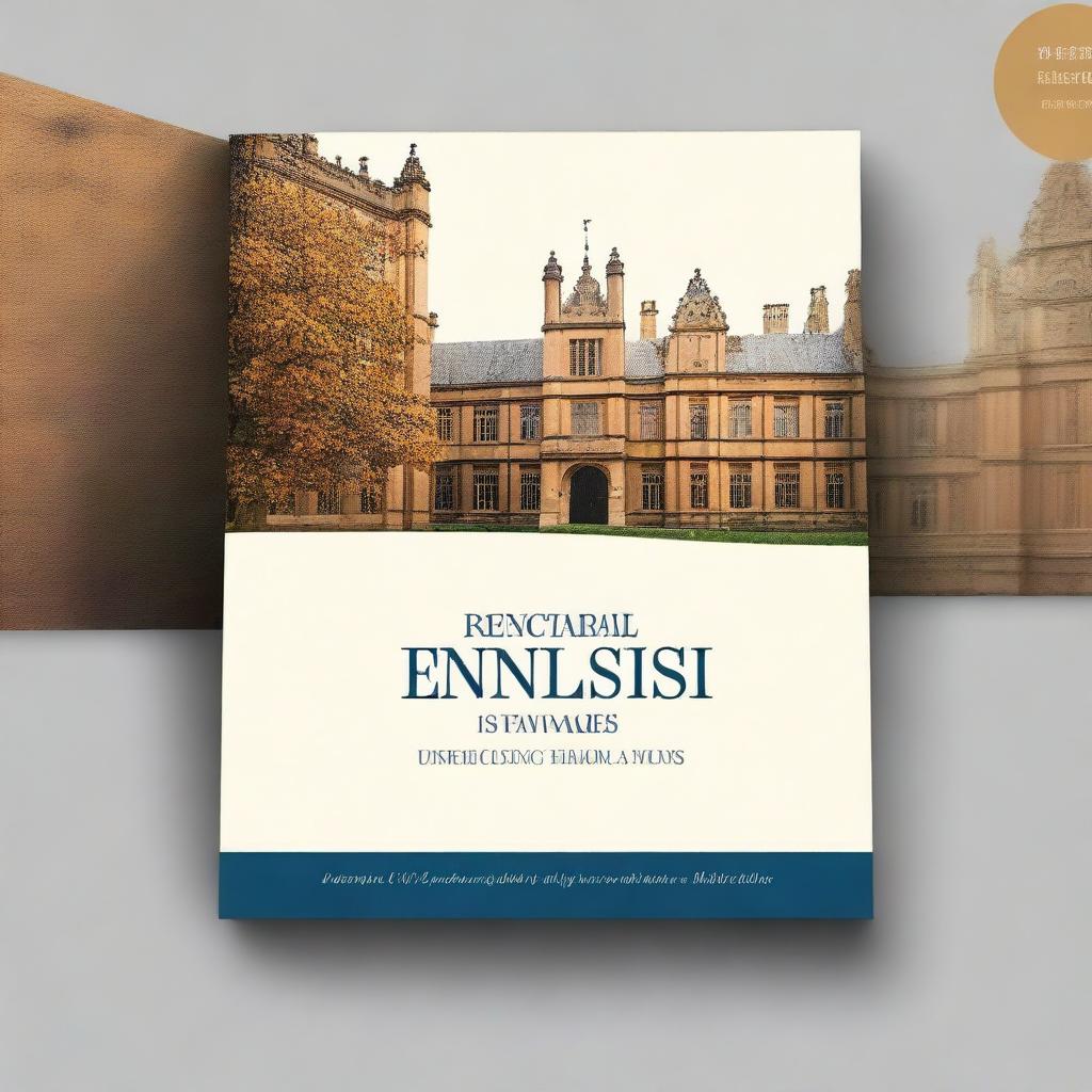 Create an image for a book cover titled 'English for University'