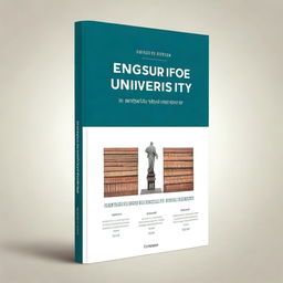 Create an image for a book cover titled 'English for University'