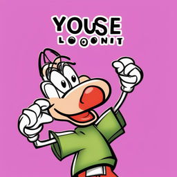 Create a fun, cartoonish image of a goofy character, with the phrase 'Youse loonit' written in a playful font at the bottom