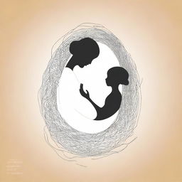 Generate an image that symbolizes 'Whispers of Conception and the Womb: How Early Memories Shape Our Life Journey' with a focus on the relationship between parents and their child in the womb