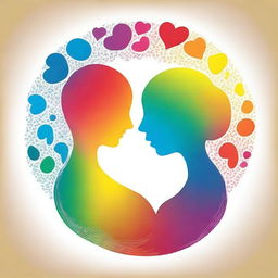 Generate a vibrant, colourful, and intellectual image that symbolizes 'Whispers of Conception and the Womb: How Early Memories Shape Our Life Journey', focusing on a man, a woman, and their child in the womb