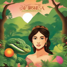 Create an image for a book cover titled 'La Princesa Serpiente' by Van Steffano Canchanya Pinedo