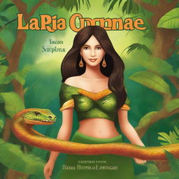 Create an image for a book cover titled 'La Princesa Serpiente' by Van Steffano Canchanya Pinedo