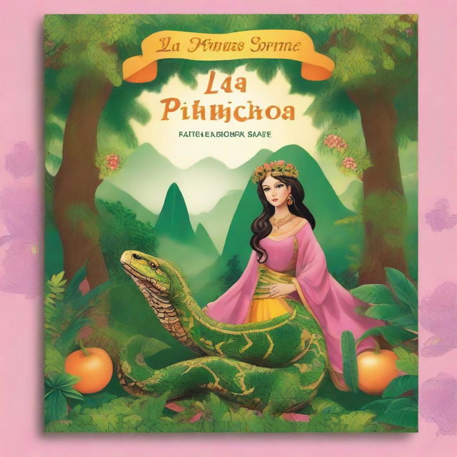 Create an image for a book cover titled 'La Princesa Serpiente' by Van Steffano Canchanya Pinedo