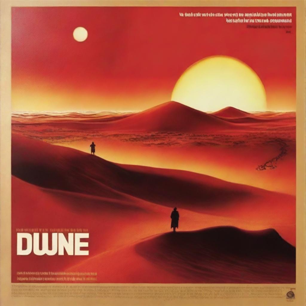 Generate a movie poster for a Hollywood science fiction apocalypse movie similar to Dune