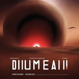 Generate a movie poster for a Hollywood science fiction apocalypse movie similar to Dune