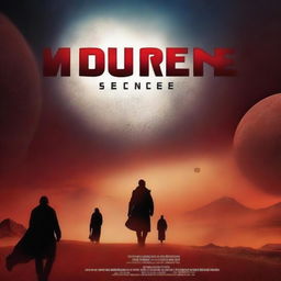 Create a movie poster for a Hollywood science fiction apocalypse film similar to Dune