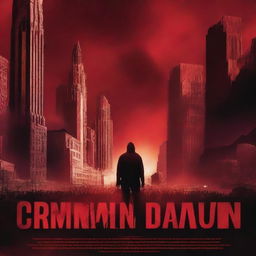 Create a movie poster for a Hollywood apocalypse film titled 'Crimson Dawn'