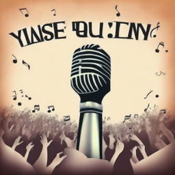 Create an image for a music contest named 'Raise Your Voice'