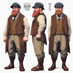 Generate an image of a character from Dungeons and Dragons, specifically a Dwarf, designed in the style of the characters from Peaky Blinders