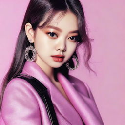 Generate an image of Jennie, a member of the South Korean girl group Blackpink