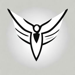 Generate a logo featuring a seraphim angel