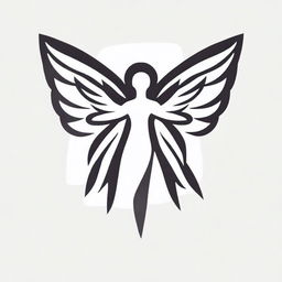 Generate a logo featuring a seraphim angel