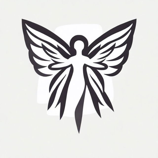 Generate a logo featuring a seraphim angel