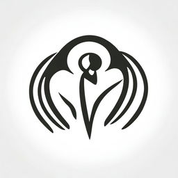 Generate a logo featuring a seraphim angel