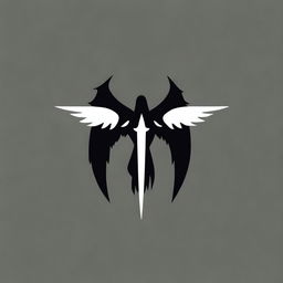 Generate a logo for a metal band featuring an angel