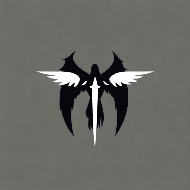 Generate a logo for a metal band featuring an angel