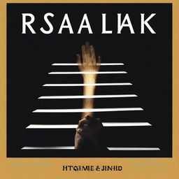 A book cover featuring a dark, black background