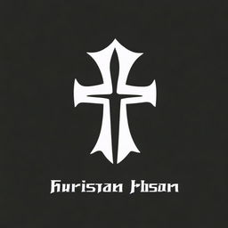 Generate a logo for a Christian metal band, with the central theme being a Christian cross