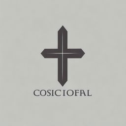 Generate a logo for a Christian metal band, with the central theme being a Christian cross