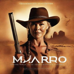 Create a movie poster featuring the title 'Mayro Reign: Mistress of the Outback'