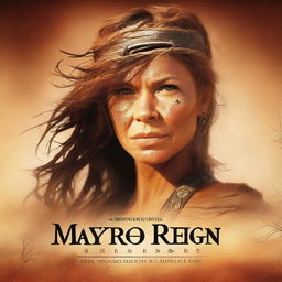 Create a movie poster featuring the title 'Mayro Reign: Mistress of the Outback'