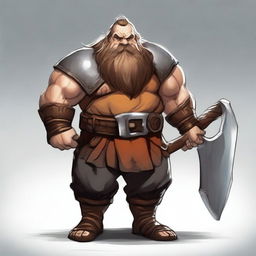 A powerful dwarf character, standing strong and proud