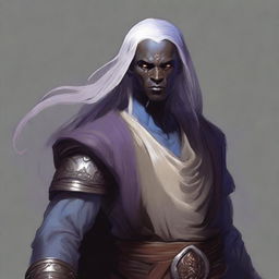 A martial monk who is a semi-dark elf drow from the Dungeons and Dragons universe