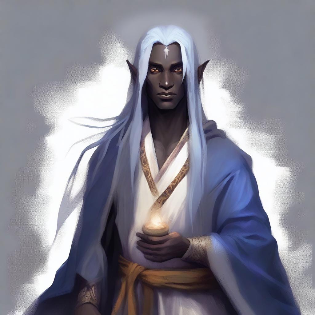 A half-elf, half-drow monk from the DND universe