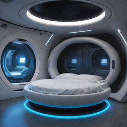 An authentically detailed image of a futuristic-looking, immersive, and high-tech pod.