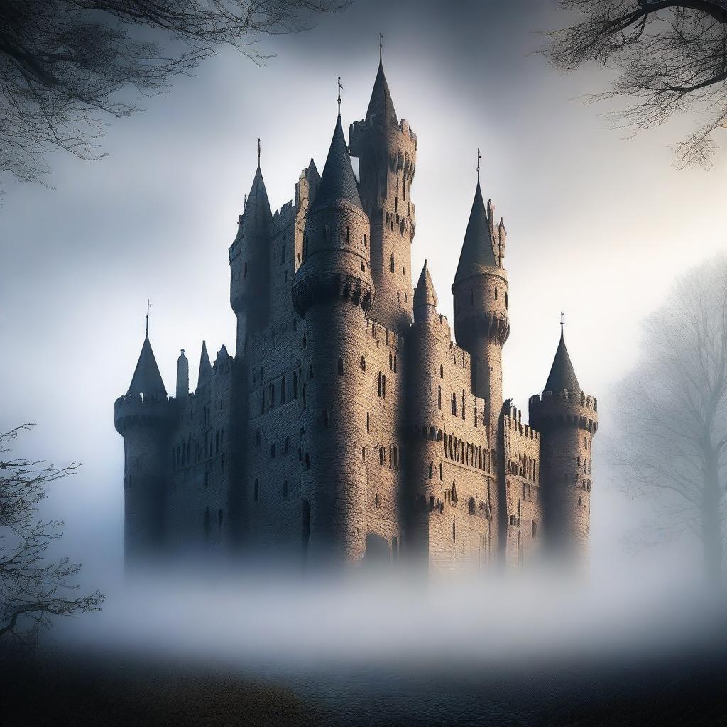 Create an image of a mysterious castle