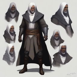 Create an enigmatic character portrait of a Shadar-Kai male rogue artificer