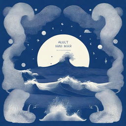 Una portada de álbum titulada 'Azul Cuán Mar' de Hugo Quiñonez