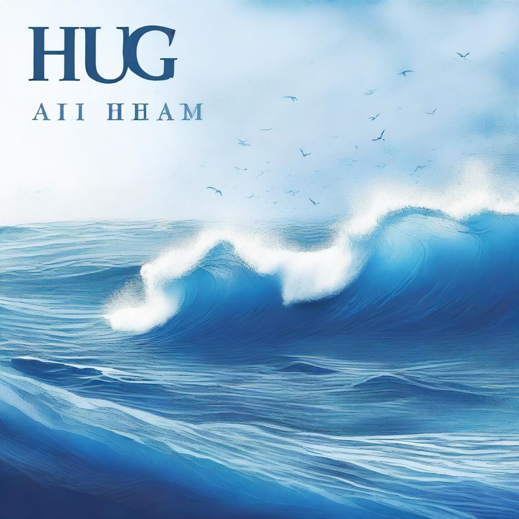 Diseña una portada de álbum titulada 'Azul Cuán Mar' de Hugo Quiñonez