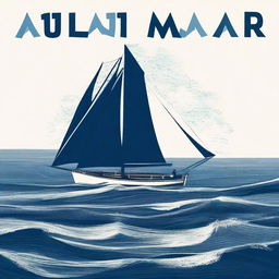 Create an album cover for 'Azul Cuán Mar' by Hugo Quiñonez