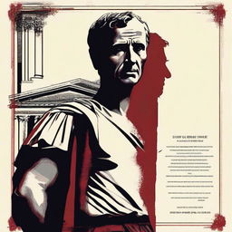 Create a dramatic movie poster for the play 'Julius Caesar' by William Shakespeare