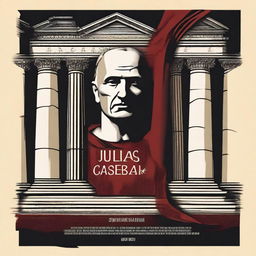 Create a dramatic movie poster for the play 'Julius Caesar' by William Shakespeare