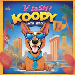 Create a super goofy movie poster for a film titled 'Kashi goes to Las Vegas