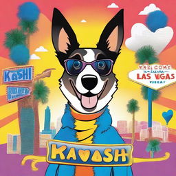 Create a super goofy movie poster for a film titled 'Kashi goes to Las Vegas