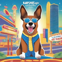 Create a super goofy movie poster for a film titled 'Kashi goes to Las Vegas