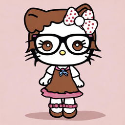 A charming illustration of Hello Kitty with a Latina twist